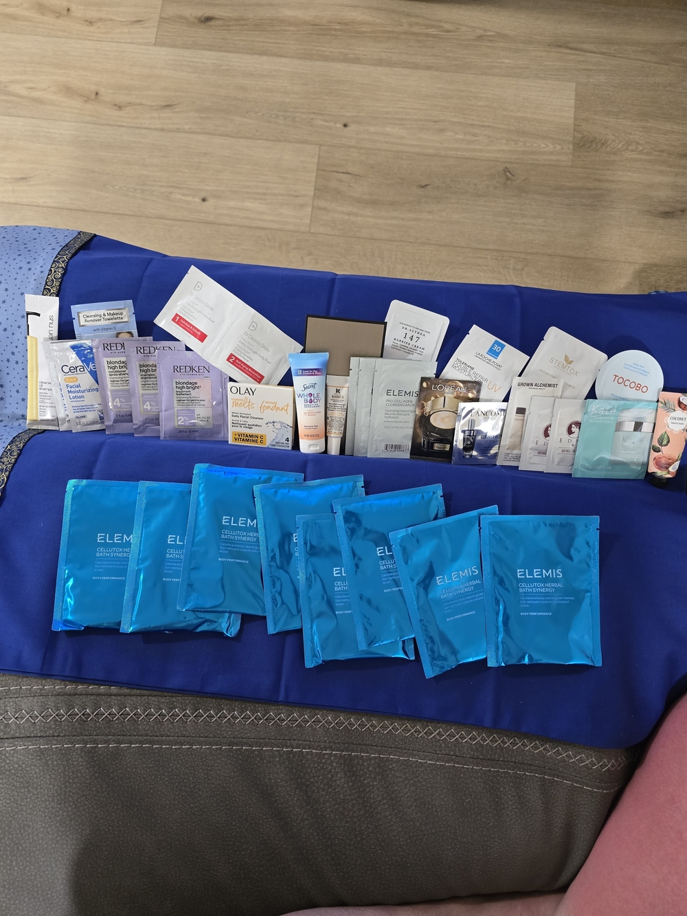 Kate Somerville teal and white skincare sample assortment